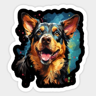 Australian Cattle Dog Rainbow Sticker